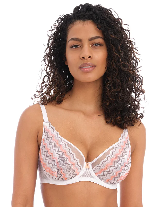 Women's Everyday Wear Lingerie Freya Festival Vibe AA5621 White Coral High Apex Bra