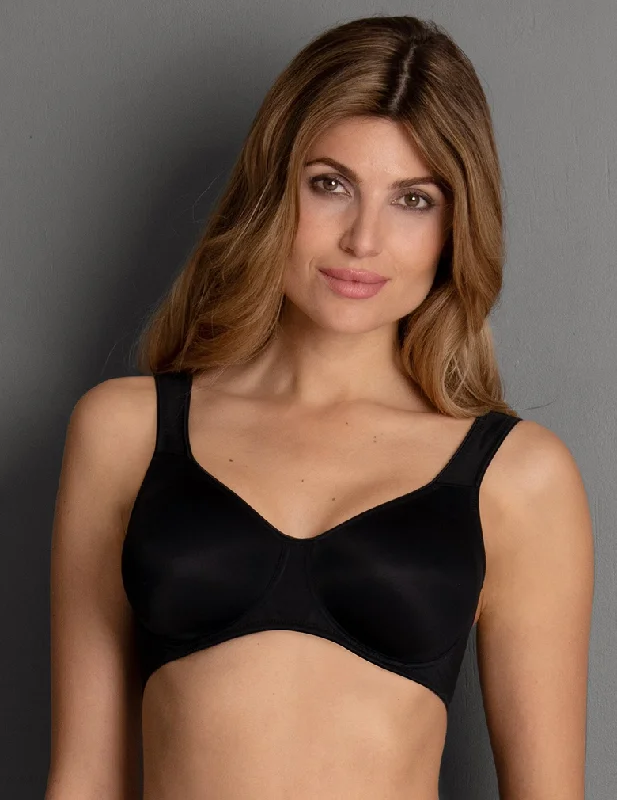 Eco-Friendly Organic Lingerie for Women Anitia Rosa Faia Twin 5490 Black Maximum Comfort UW Bra