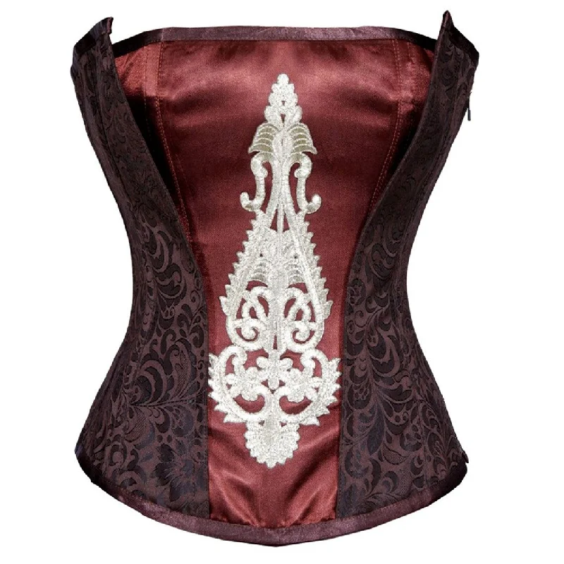 hypoallergenic women bustiers and corsetsSteampunk Overbust Corset Coffee