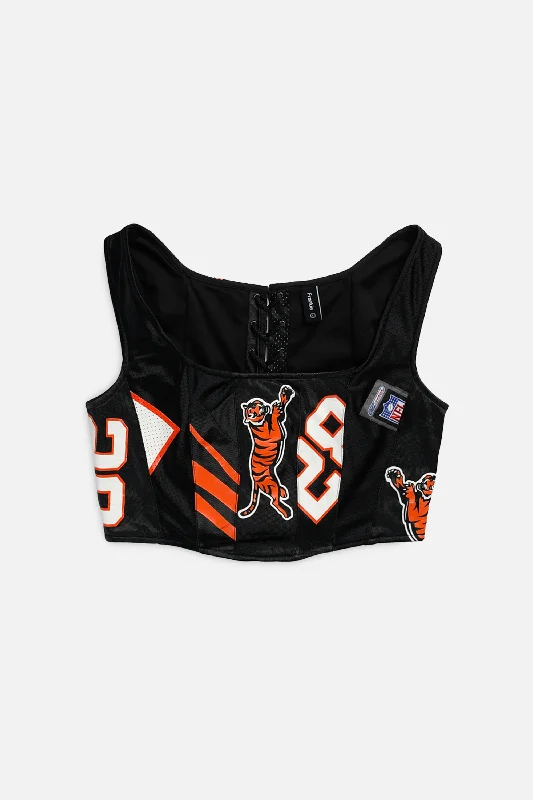 prom women bustiers and corsets dressesRework Cincinnati Bengals NFL Corset - L