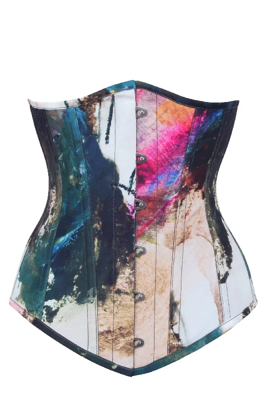 mesh women bustiers and corsetsAbstract Ink Longline Underbust Corset