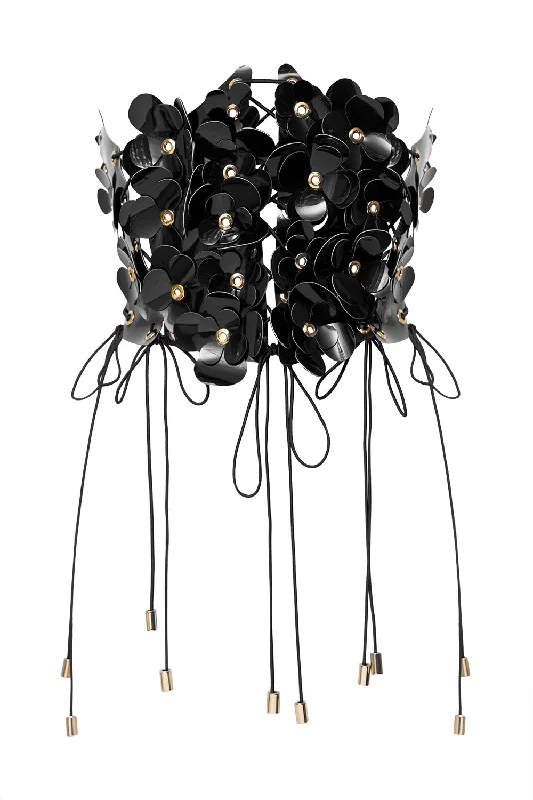 breathable women bustiers and corsets materialsPansy Black open corset Secret Room