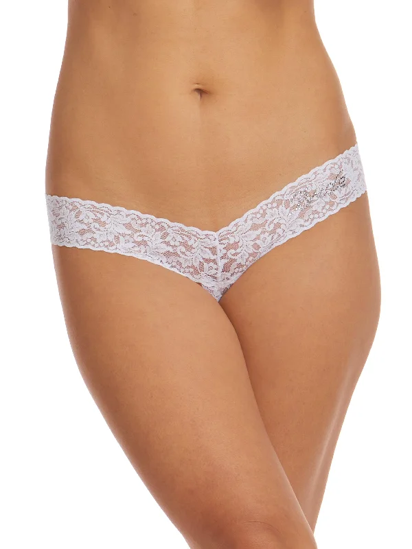 seamless breathable women thongs for a gentle and comfortable fitBride Crystal Crotchless Thong White
