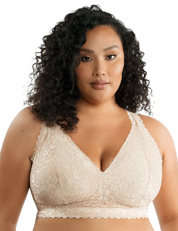 Women's Bridal Lingerie Collection Parfait P5482 Adriana Bare Wirefree Lace Bralette