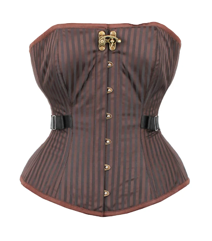 hypoallergenic women bustiers and corsetsStripes Steampunk Fan Lacing Overbust Corset