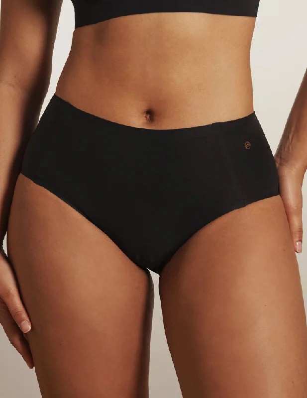maternity women bikini briefs for expectant momsEvelyn & Bobbie High-Waisted Retro Bikini EB1704 Black