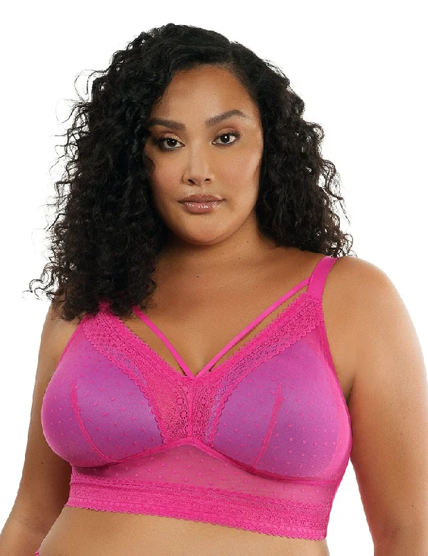 Women's Shapewear Lingerie Sets Parfait Mia Dot P6011 Bright Pink Wire Free Padded Bralette