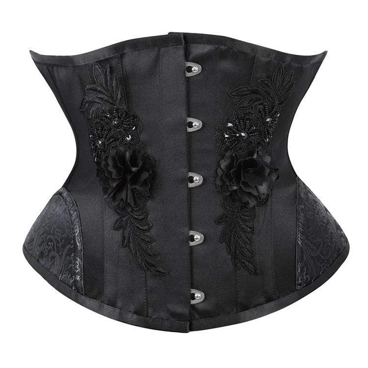 underbust corsets for women fashionWomen's Jacquard Embroidered Flowers Underbust Corsets
