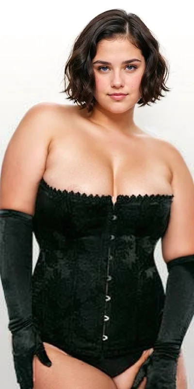 Vintage Inspired Lingerie for Women Plus Size Strapless Brocade Corset
