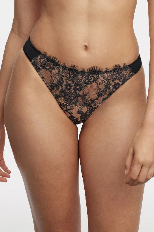 seamless convertible women thongs for versatile stylingEntice Thong - Black