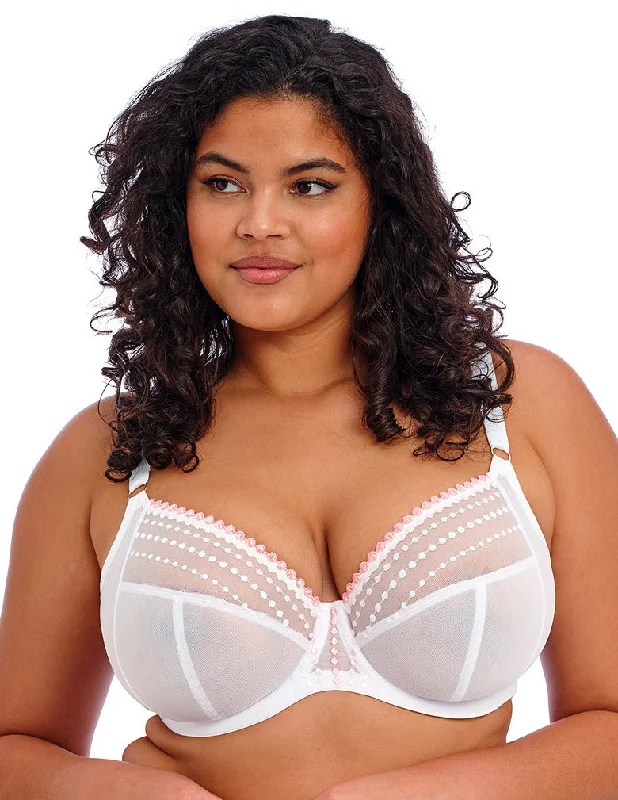 Women's Everyday Wear Lingerie Elomi Matilda EL8900 White Underwire Plunge Bra