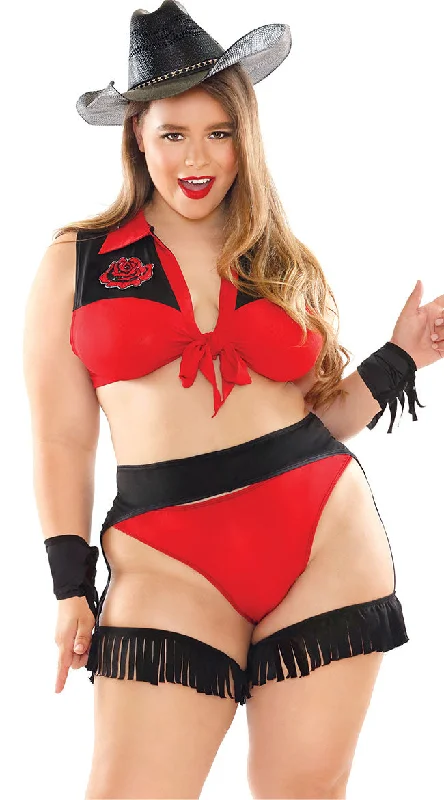 women cosplay costumes with hidden - pocketsPlus Size Hot to Trot Cowgirl Lingerie Costume