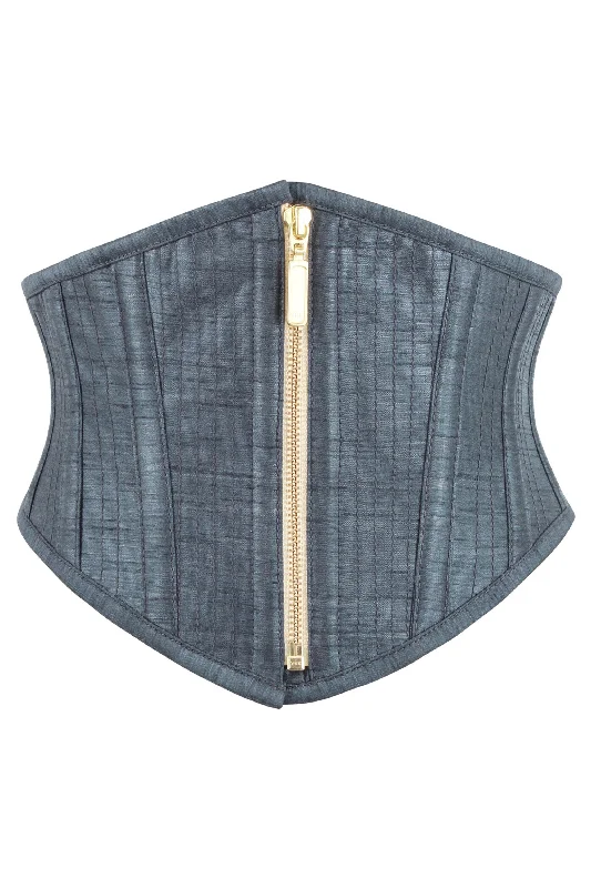 vintage women bustiers and corsets replicasCharcoal Grey Waspie Belt