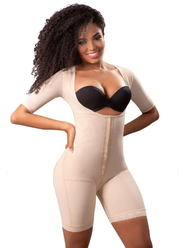luxury women bustiers and corsets brandsVedette 5145 Full Body Mid Thigh Shapewear with Arm Compression