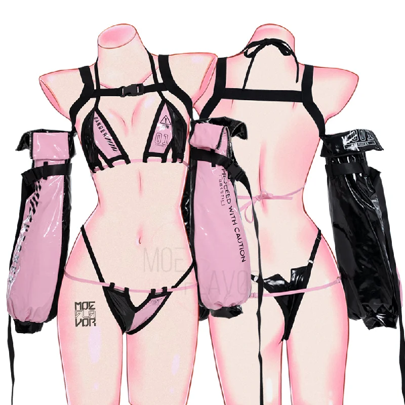 boyshort style women bikini briefs for more coverageDANGER Cyber Cat Bikini with Sleeves