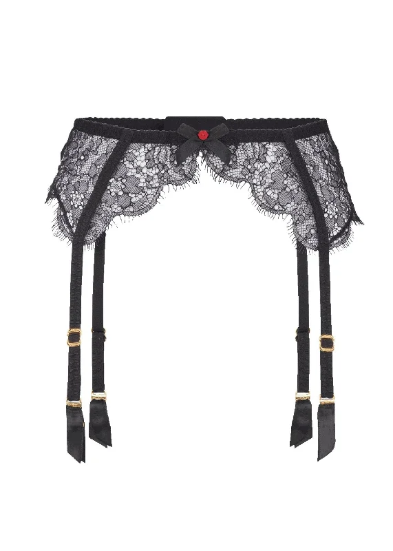 high - end women garters brandsLorna Lace Suspender (Black)