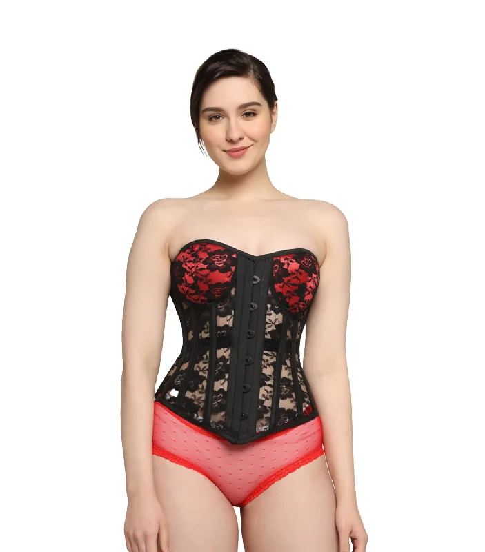 statement women bustiers and corsetsBlack Net Overbust Corset