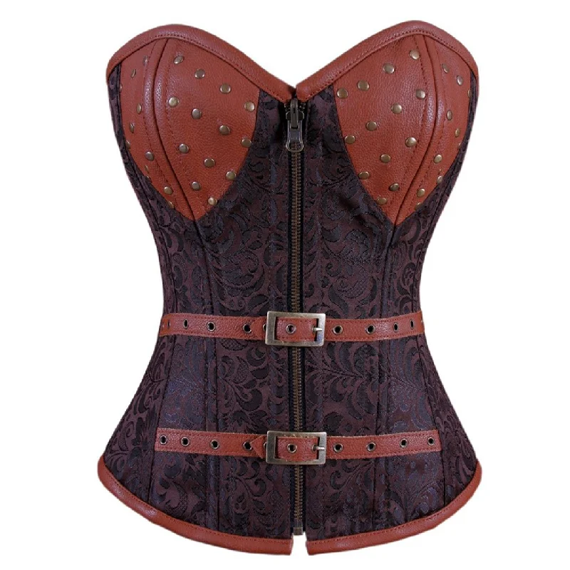 statement women bustiers and corsetsYesenia Steampunk Overbust Corset Coffee Black