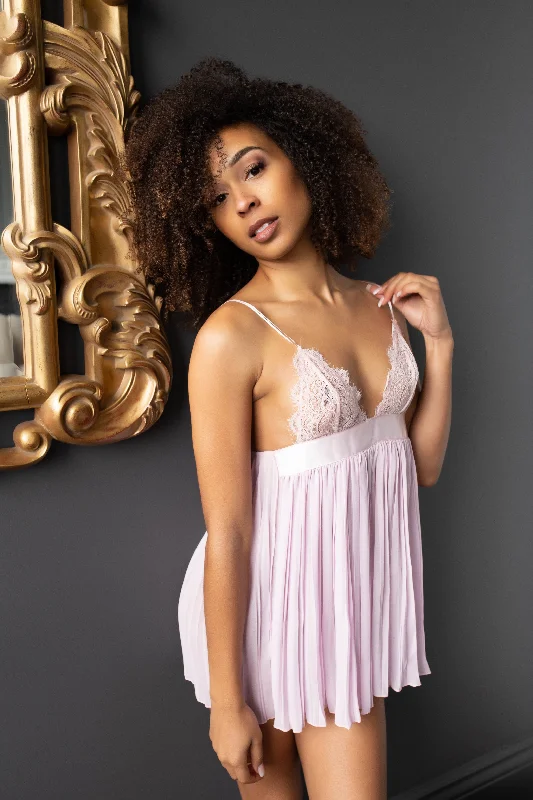 high - cut women thongs for a leg - lengthening illusionDream love pleated chiffon chemise & thong® high - cut women thongs for a leg - lengthening illusionDream love pleated chiffon chemise & thong®