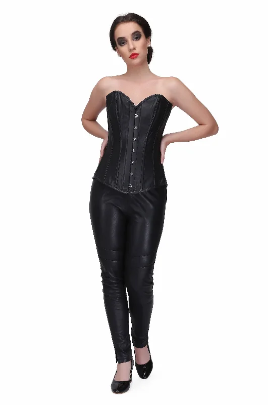 boned women bustiers and corsets structureBlack Sheep Nappa Leather Steel Boned Long Lined Overbust Corset boned women bustiers and corsets structureBlack Sheep Nappa Leather Steel Boned Long Lined Overbust Corset