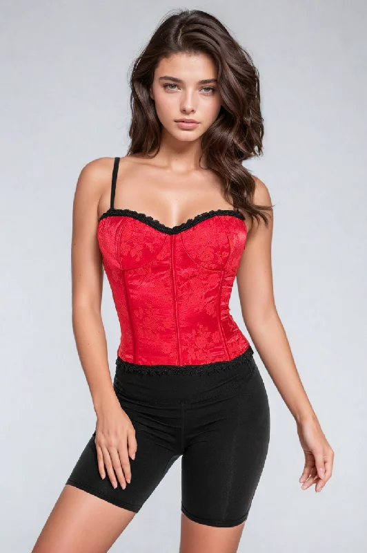Women's Corset Style Lingerie Brocade Bustier