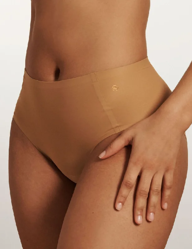plus size women bikini briefs for a perfect fitEvelyn & Bobbie High-Waisted Retro Bikini EB1704 Mica