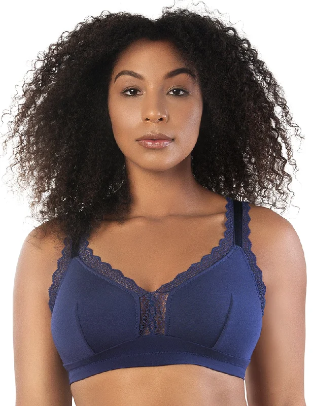 Women's Shapewear Lingerie Sets Parfait Dalis P5641 Navy Wirefree Seamed Bralette
