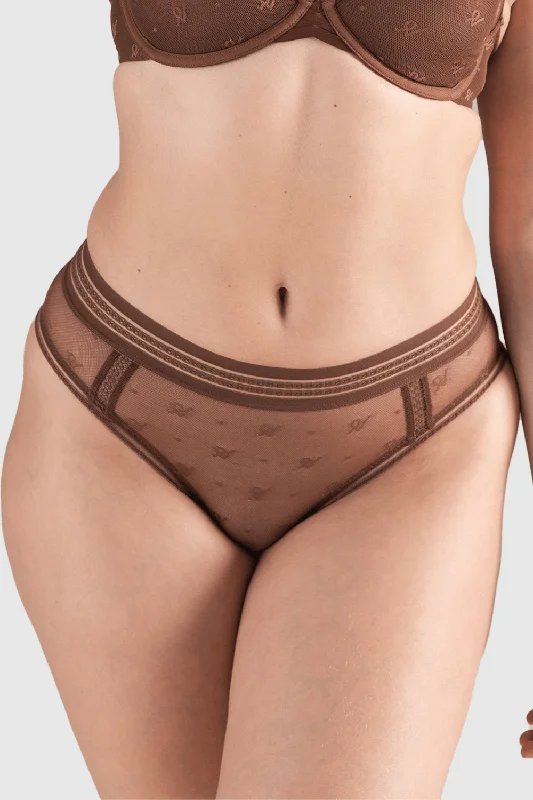 seamless bamboo - fiber women briefs for a healthy optionMonogram Mesh Brazilian