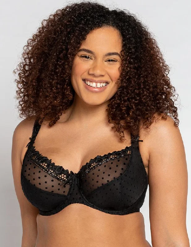 Women's Silk Lingerie Sets Curvy Kate Princess Plunge CK6011 Black UW Plunge Bras