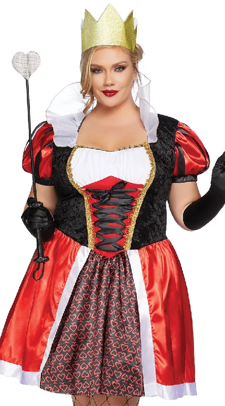 women villain group cosplay costumesPlus Size Sexy Wonderland Queen Costume
