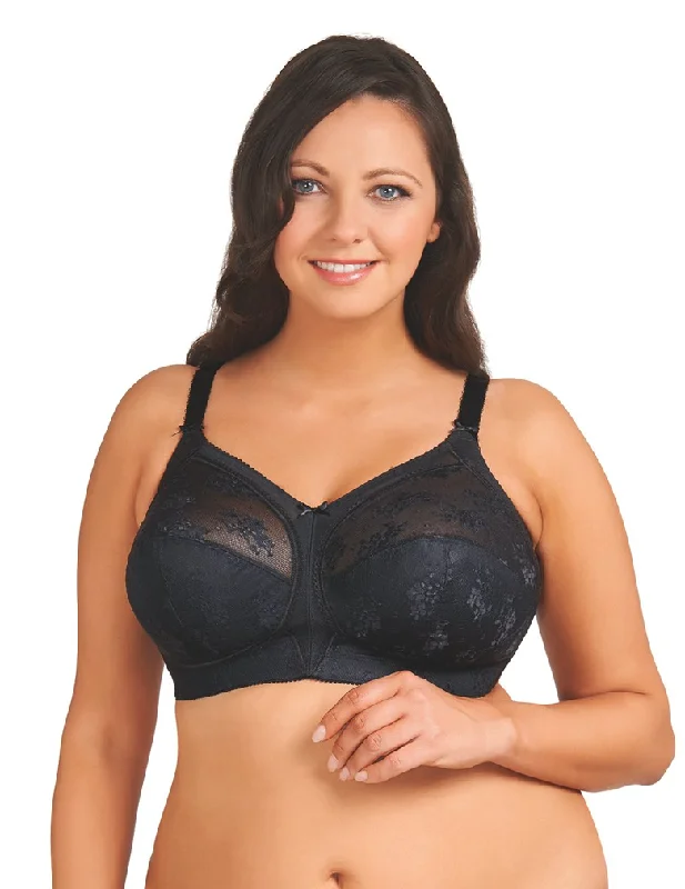 Sexy Lingerie for Women with Stockings Goddess Alice GD6040 Black Wire Free Soft Cup Bra