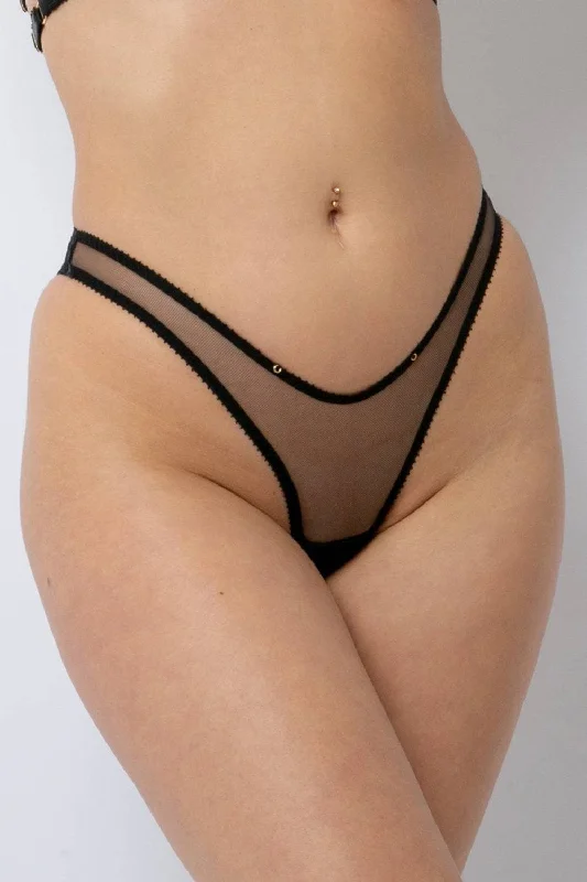 stretch - fabric women briefs for yoga and exerciseMarinette High Rise Brief in Black