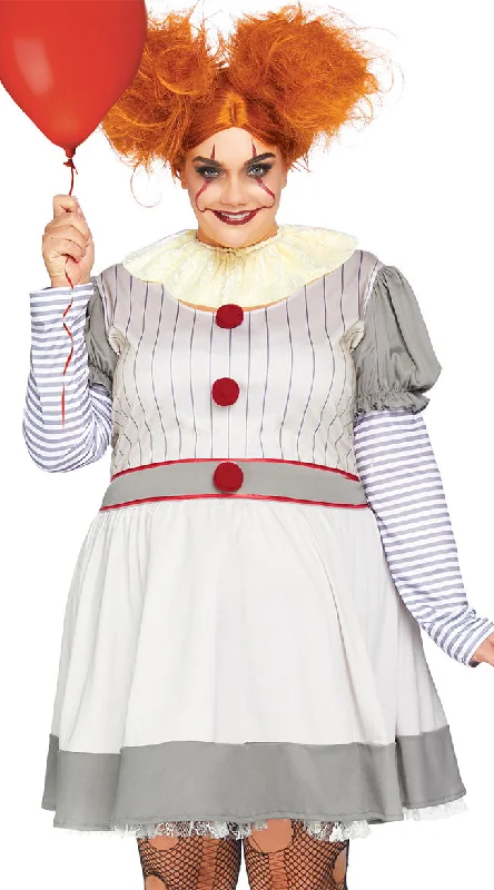 women cosplay costumes for stage - showsPlus Size Creepy Clown Costume
