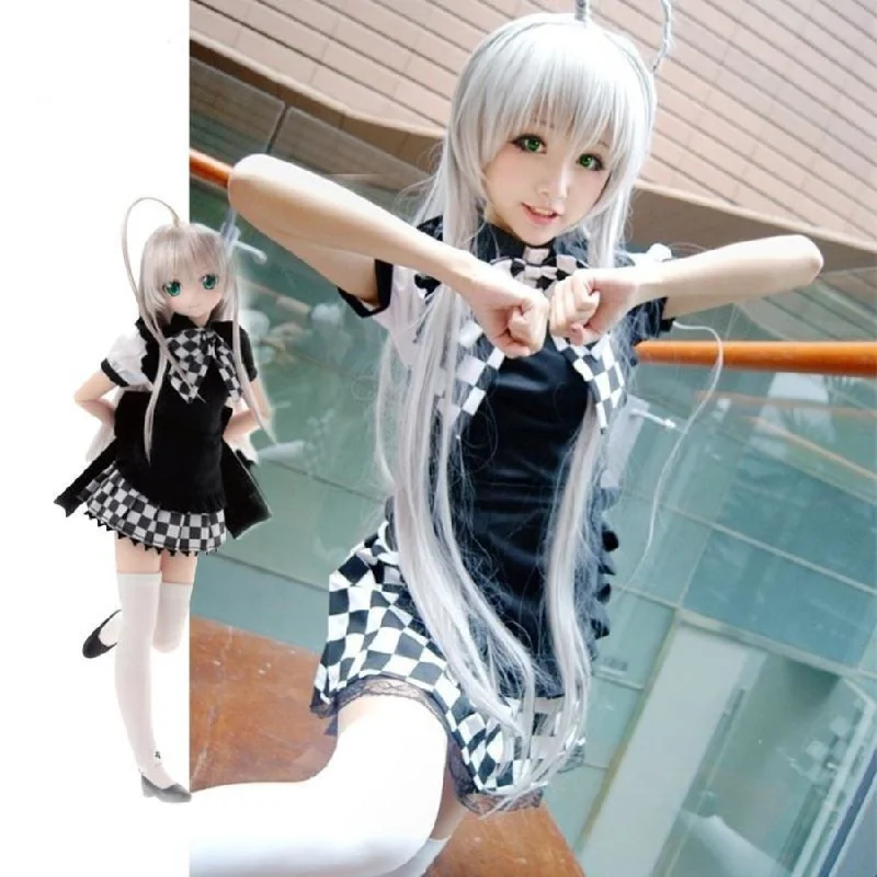 women cosplay costumes with sound - effectsNyaruko : Crawling With Love! Nyaruko Checked Dress Cosplay Costume