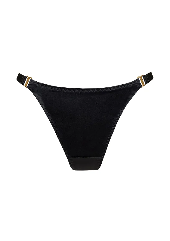 sheer women thongs for a sexy and alluring appearanceSignature Silk Thong Black
