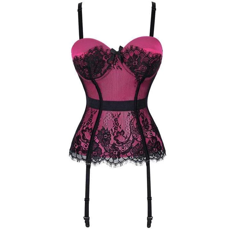 designer women bustiers and corsets collectionsWomen's Vintage Gothic Floral Lace Overbust Corsets