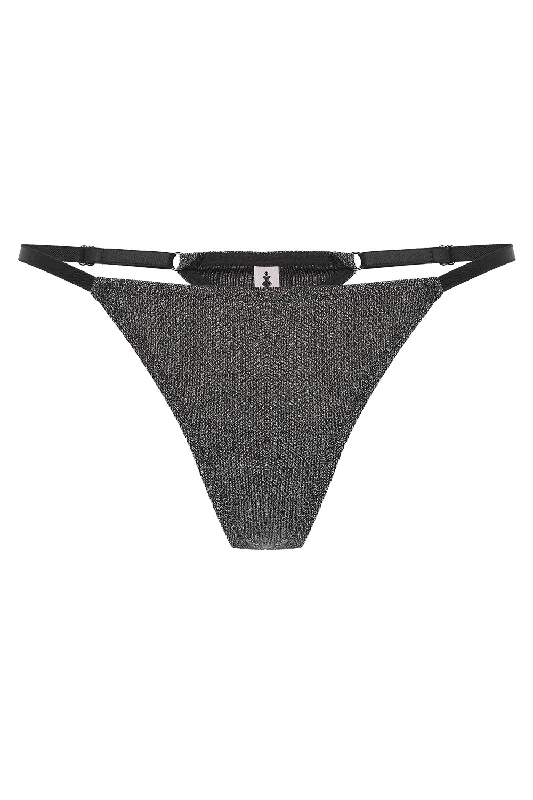 seamless beaded women thongs for a sophisticated designFrancesca Silver Sparkle Ultra Thongs