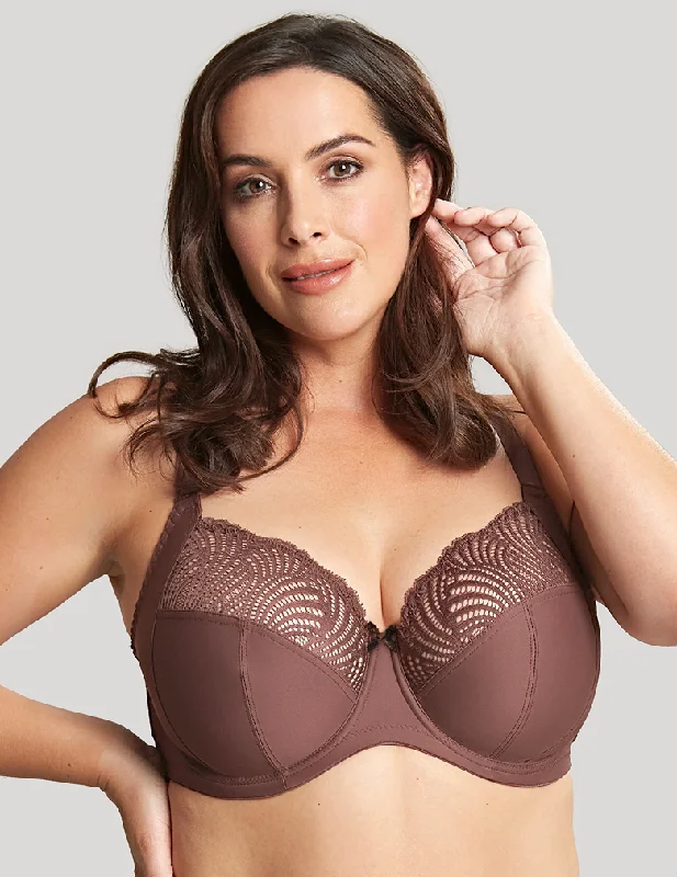 Breathable Bamboo Lingerie for Women Sculptresse by Panache 10275 Warm Chestnut UW Balcony Bra