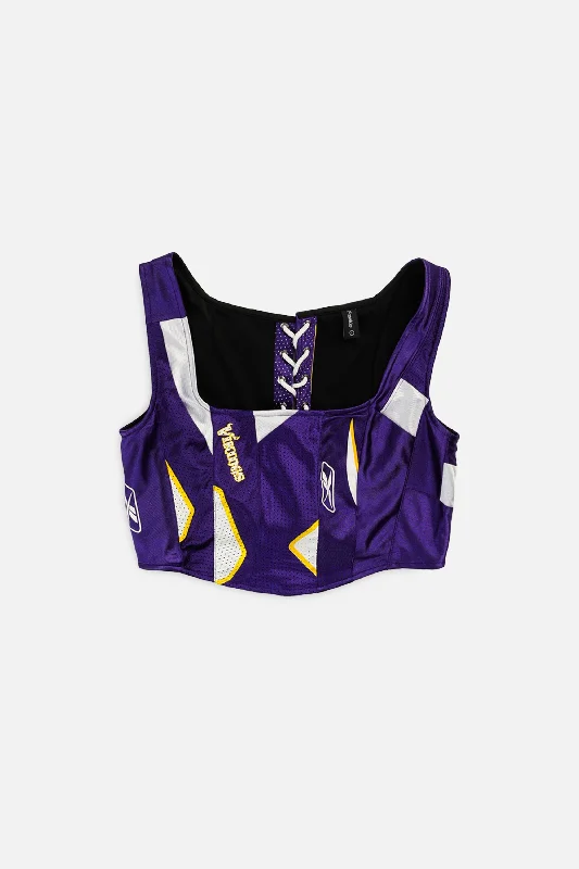modern women bustiers and corsets trendsRework Minnesota Vikings NFL Corset - L
