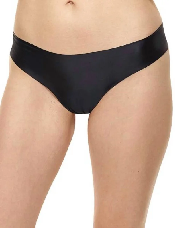 maternity women thongs for pregnant women's comfortLuxe Satin Thong Panty In Black