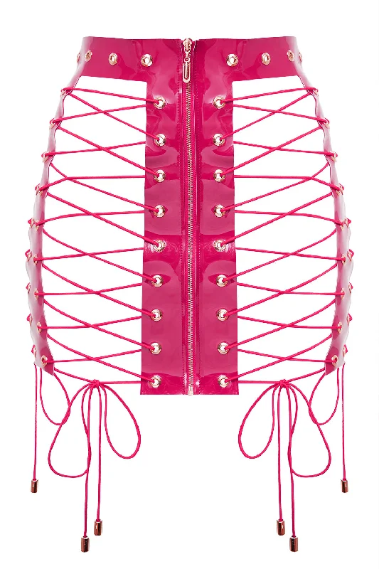 minimalist women bustiers and corsetsProvocateur Fuchsia corset skirt by Secret Room