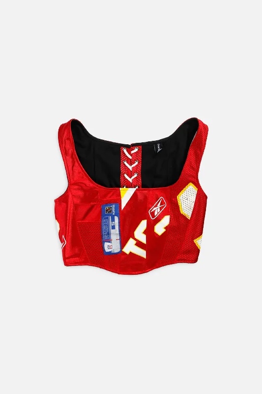 historical reenactment women bustiers and corsetsRework Kansas City Chiefs NFL Corset - S