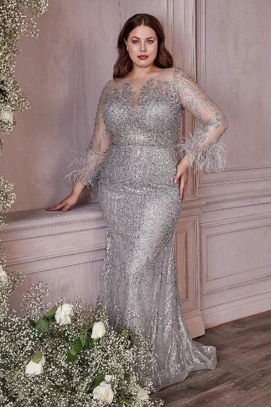 women sexy dresses for Viennese ballsCinderella Divine CB090C Plus Size Sexy Long Formal Prom Dress