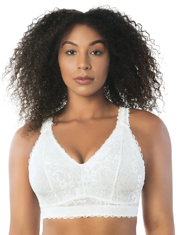 Vintage Inspired Lingerie for Women Parfait Adriana Lace Bralette P5482 Pearl White