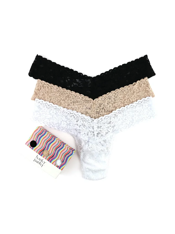 low - rise women thongs for a trendy and modern look3 Pack Low Rise Thongs
