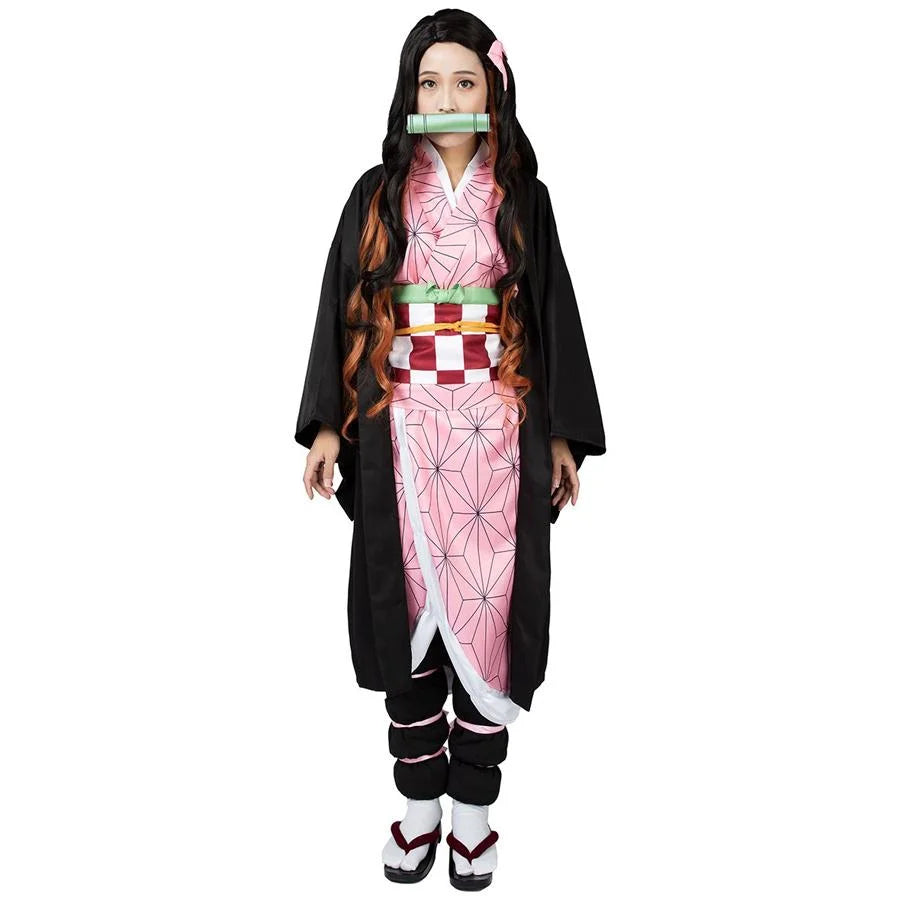 women cross - gender cosplay costumes【READY TO SHIP】 Demon Slayer: Kimetsu no Yaiba Kamado Nezuko Cosplay Costume mp005091