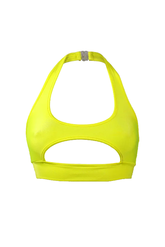 red women sexy lingerie for Valentine's DayTOP NINA swim and fitness bra / Sexy Cut-out Top / NEON YELLOW red women sexy lingerie for Valentine's DayTOP NINA swim and fitness bra / Sexy Cut-out Top / NEON YELLOW