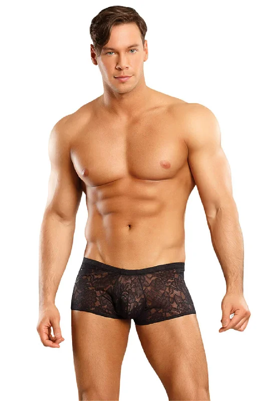 Vintage Inspired Lingerie for Women Stretch Lace Black Mini Short