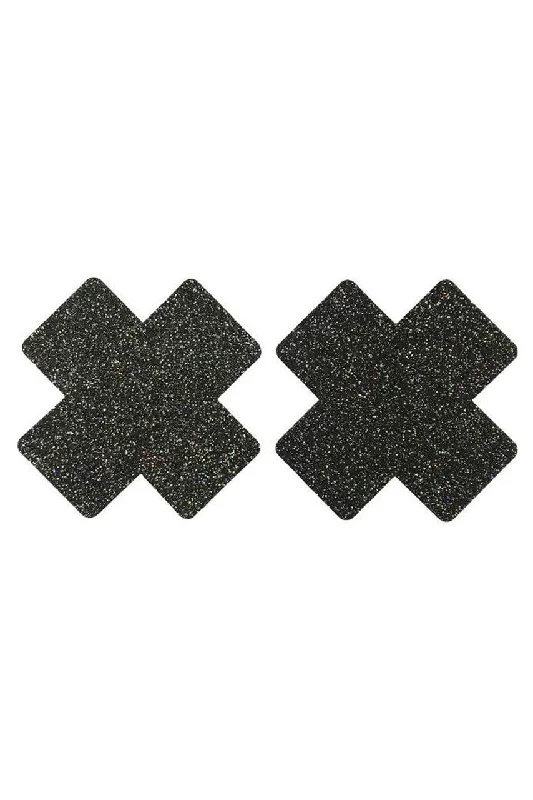 Women's Maternity Lingerie Black Glitter X Pasties