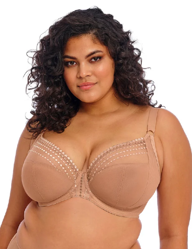 Eco-Friendly Organic Lingerie for Women Elomi Matilda EL8900 Café Au Lait Underwire Plunge Bra